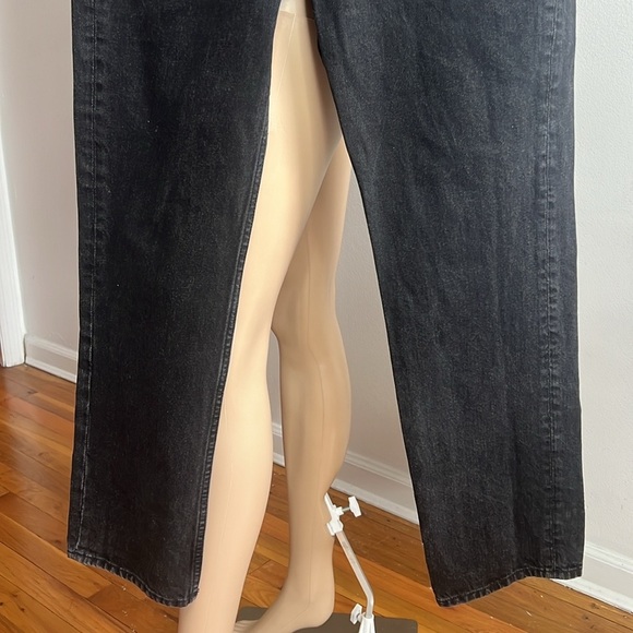 & Other Stories High Rise Straight Leg Jeans Black Size 29 - Picture 4 of 9